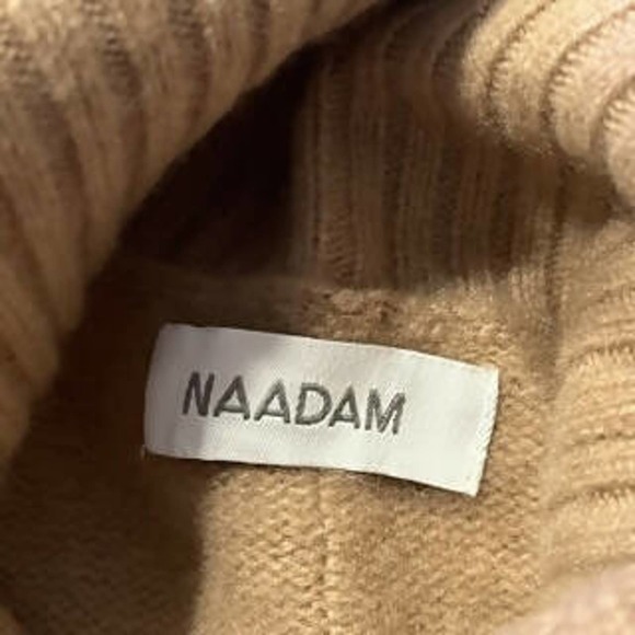 Naadam Cashmere dress Size XL Turtleneck Side Slits - Picture 6 of 7